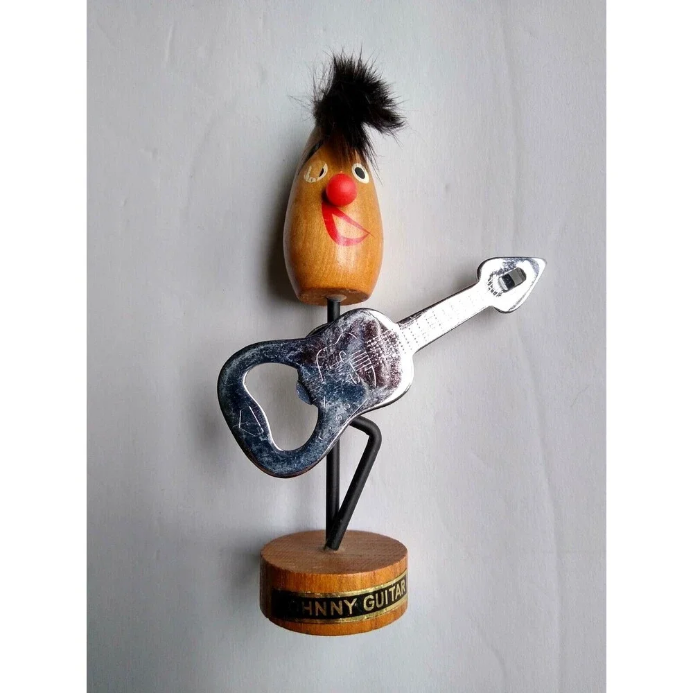 Johnny Guitar Bottle Can Opener Retro Barware Kitsch Japan 1950s-60s Mid Century